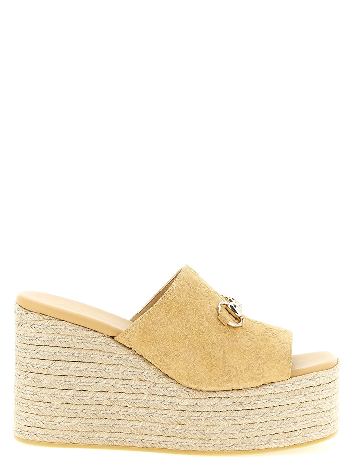 Gucci Morsetto Wedges - Beige | 9ab8c6b9fc0ab7f79b86eabe75ce4d11f4a58ecd