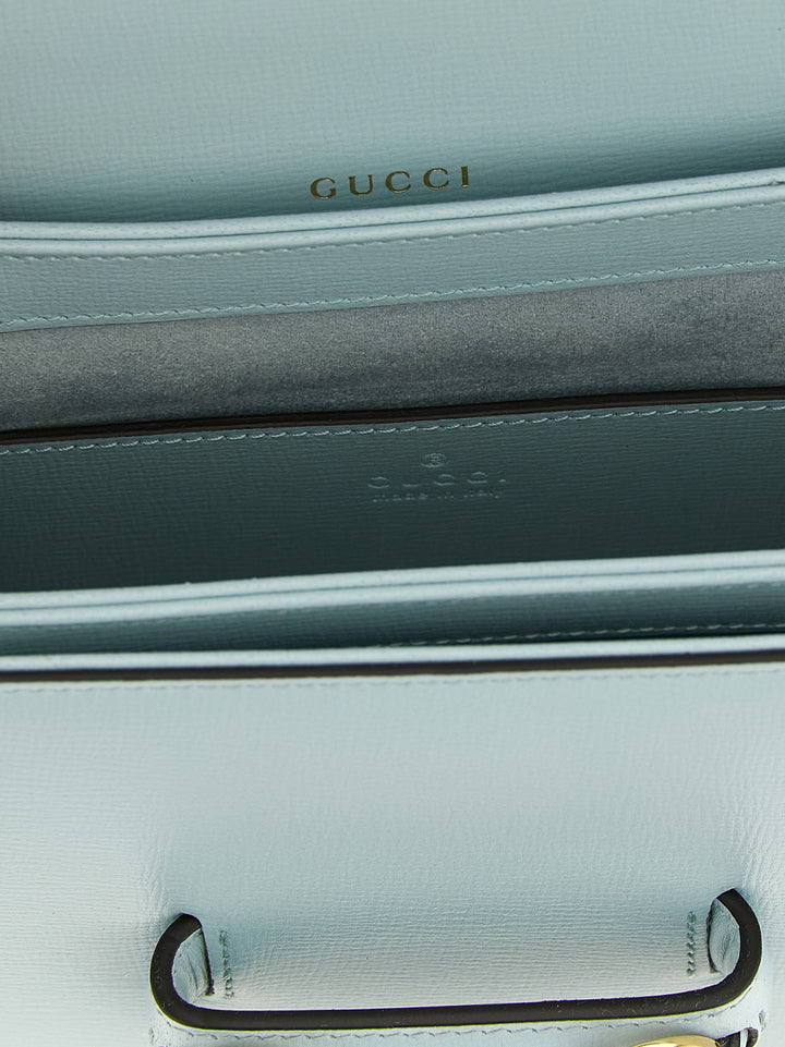 Gucci Gucci Horsebit 1955 Shoulder Bags - Light Blue | cc59bac630cfaeac7c2c040daa43397cdf1114d9