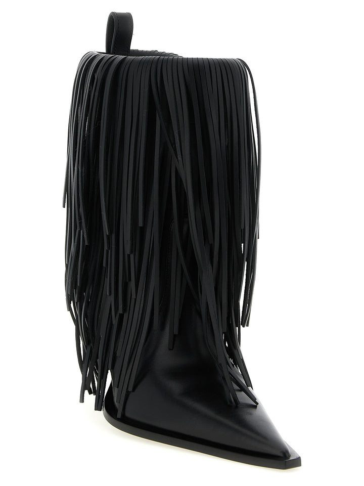 Balenciaga Avenue Fringe Boots and Ankle Boots - Black | 58ce2f9c1e0bfb4b3fcfb8cec156a0ebcdd68ebb