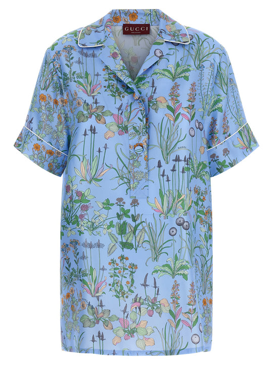 Silk Blouse Shirt And Blouse Light Blue
