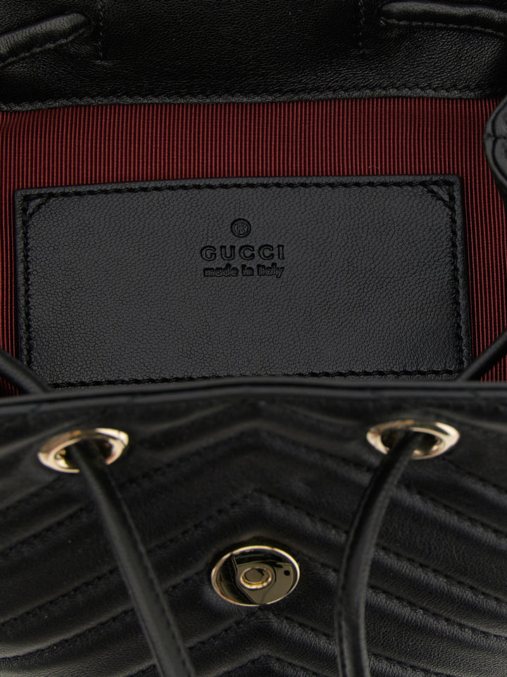 Gucci Gg Marmont Backpacks & Travels - Black | f07f7ffd6a915eff228cb6ab32bebb4b7c6db361