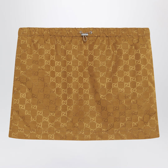 Caramel Gg Jersey Mini Skirt