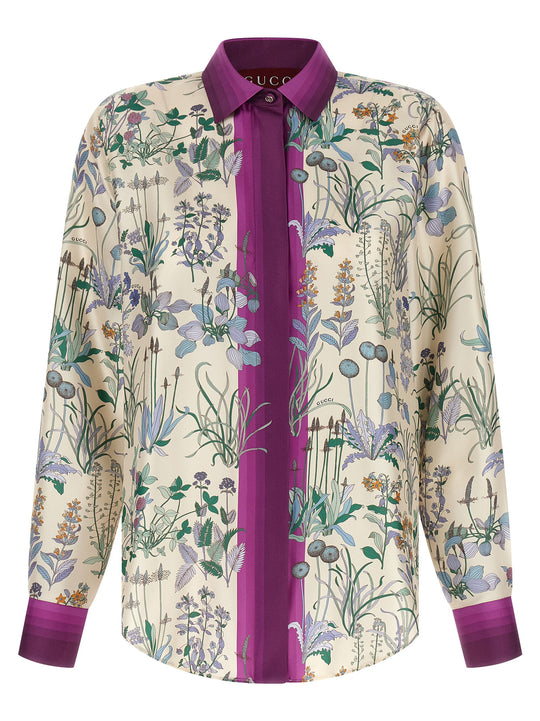 Silk Shirt Shirt And Blouse Multicolor