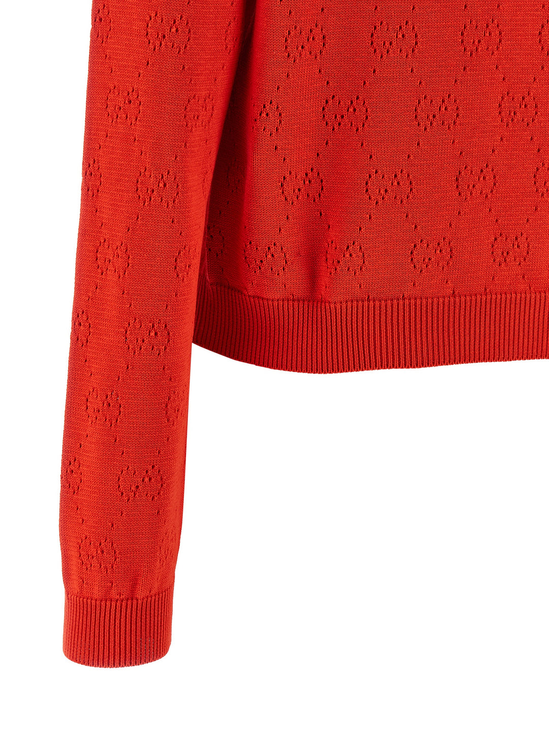 Gucci Openwork Gg Cardigan Sweaters and Cardigans - Red | f2551eb76cb39bd399e03e6eee3d2a0a3d9be7bb