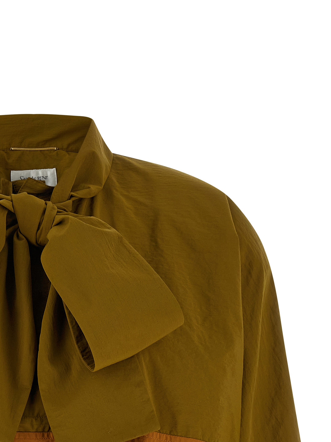 Saint Laurent Color-Block Anorak Puffer Jackets - Green | c3531ce32efc0e9eac28667b8bf22d2e45d2d1d5