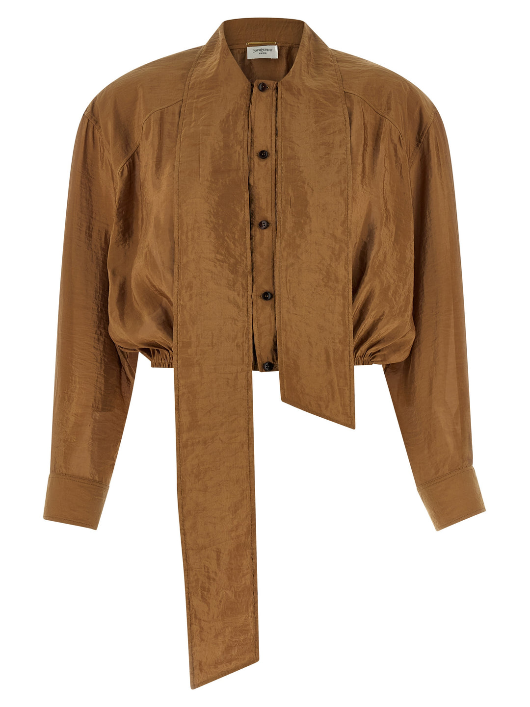 Saint Laurent Lavallière Blouse Shirt and Blouse - Brown | 4ef829540f7062b40f0d06e5f2f1cfb7bfc0e917
