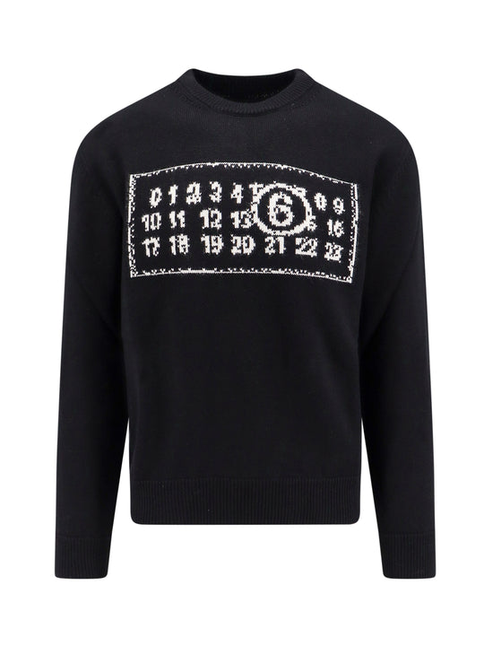 Wool Blend Sweater With Iconic Embroidery