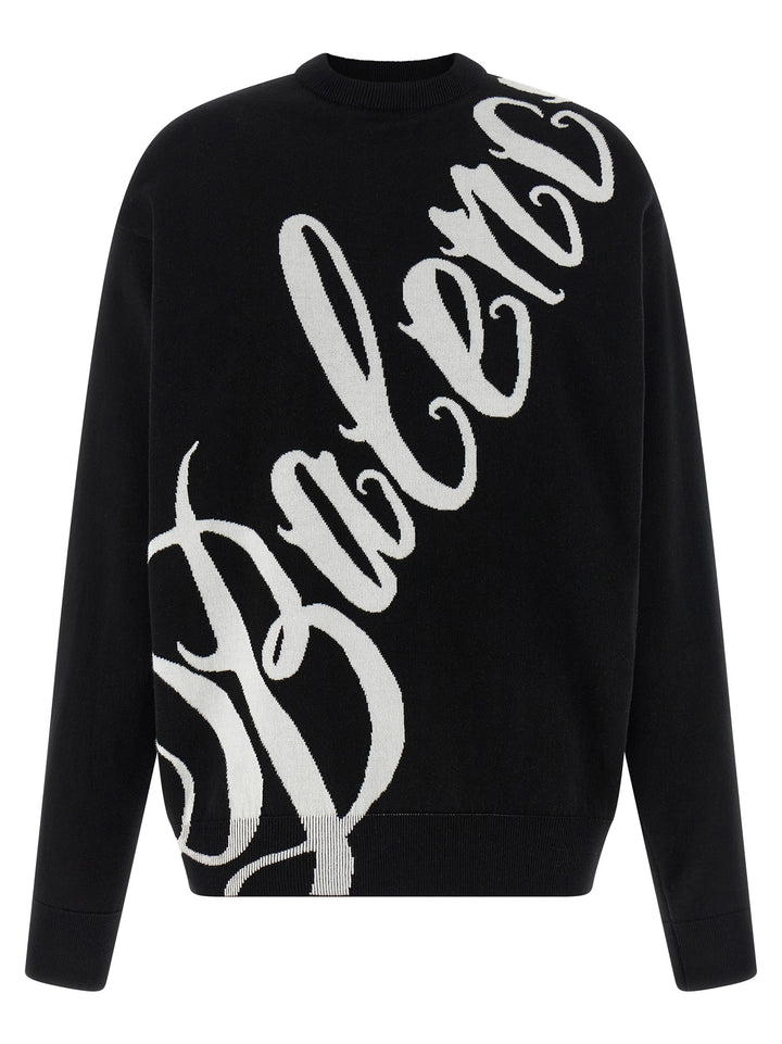 Balenciaga Big B Sweaters and Cardigans - White/Black | 7a7928a458d0a6142c792e68d93cf1de22cc93ca