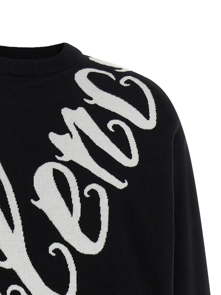 Balenciaga Big B Sweaters and Cardigans - White/Black | 0c503a6c409b81d1812a3155a571d573493d0b78