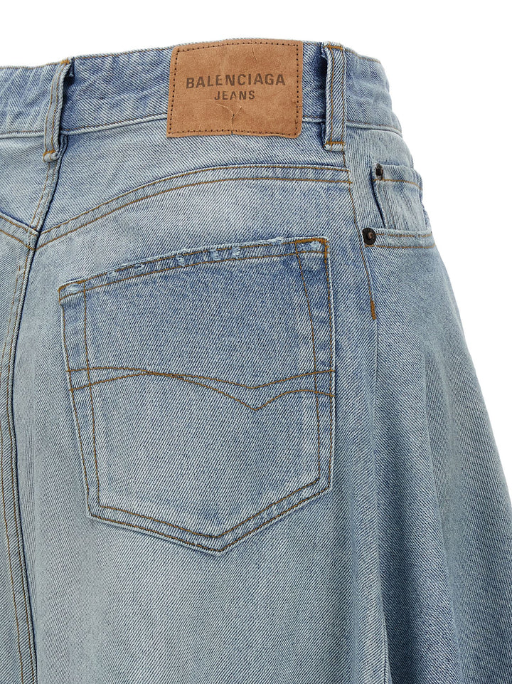 Balenciaga Godet Skirts - Light Blue | 17235e7fc0e88625fba0d8c4b7aea0f098f0d047