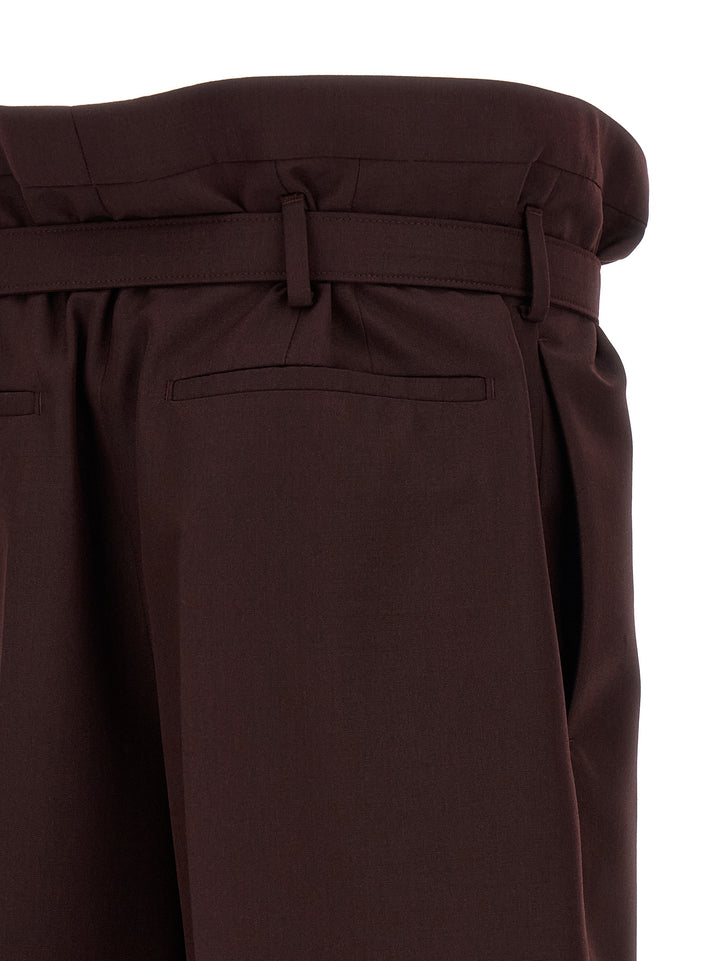 Saint Laurent Paper-Bag Pants - Purple | 1cb631a25b21f95994a3c4c6504b2d735d26be49