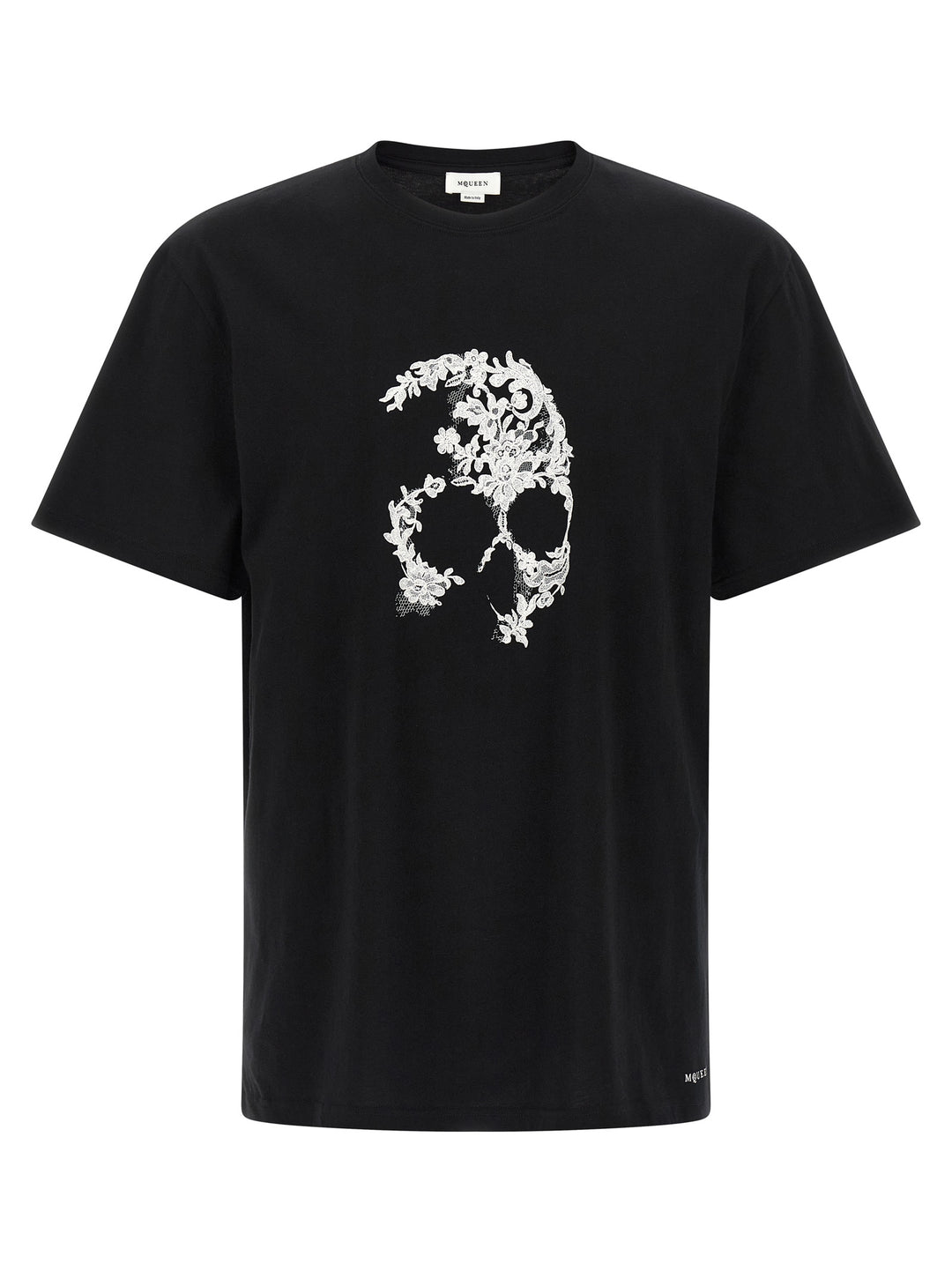 Mcqueen Skull T-shirt - White/Black | 39ee0cb0cbacebb4a0acbe73db49404ac52160c1
