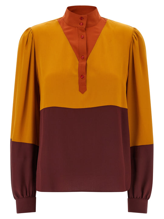 Color-Block Blouse Shirt And Blouse Multicolor