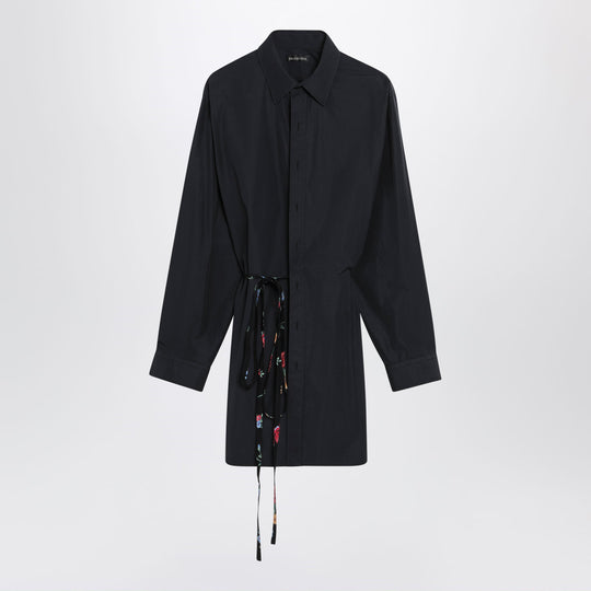 Short Dress With Floral Waist Belt