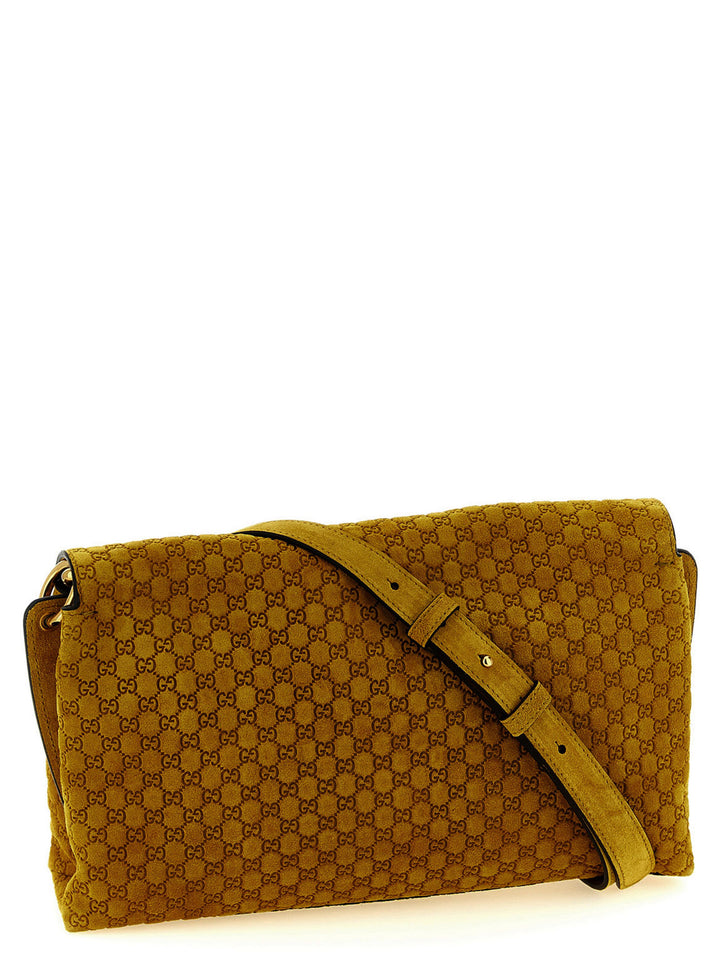 Gucci Gg Medium Suede Shoulder Bag Shoulder Bags - Yellow | 2c5470748f81897710907600a83c4aa09222f74f