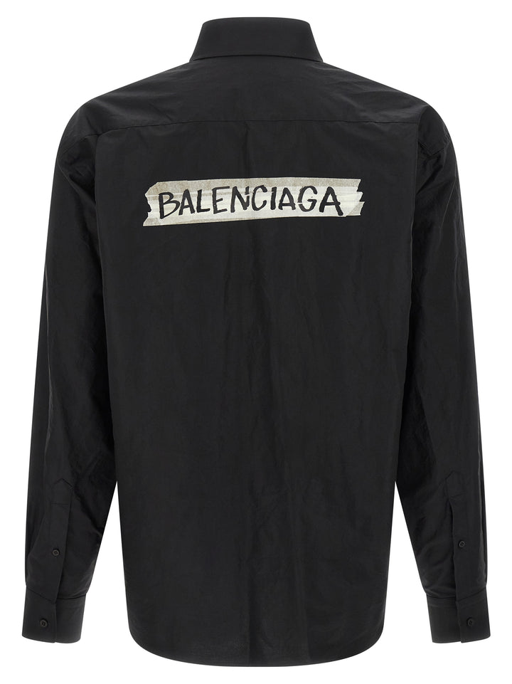 Balenciaga Masking Tape Shirt and Blouse - Black | 7f9d466a9197508e3871f99c10d35175f5c0da16