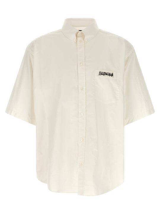 Masking Tape Shirt And Blouse White