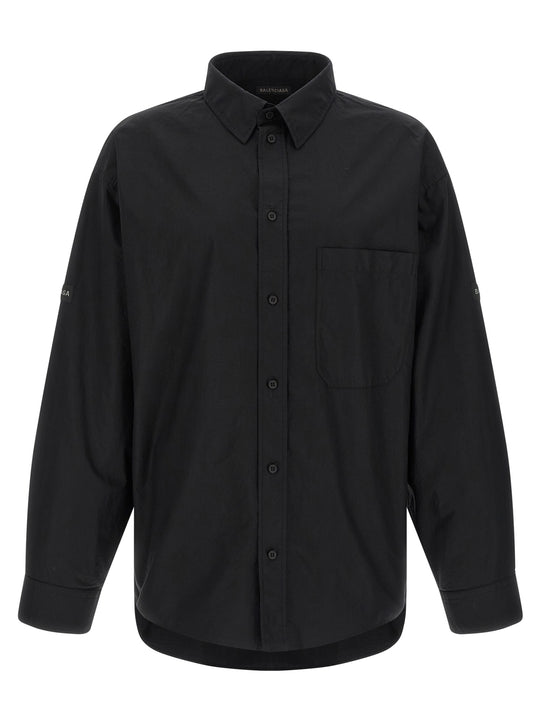 Logo Patch Shirt Shirt And Blouse Black