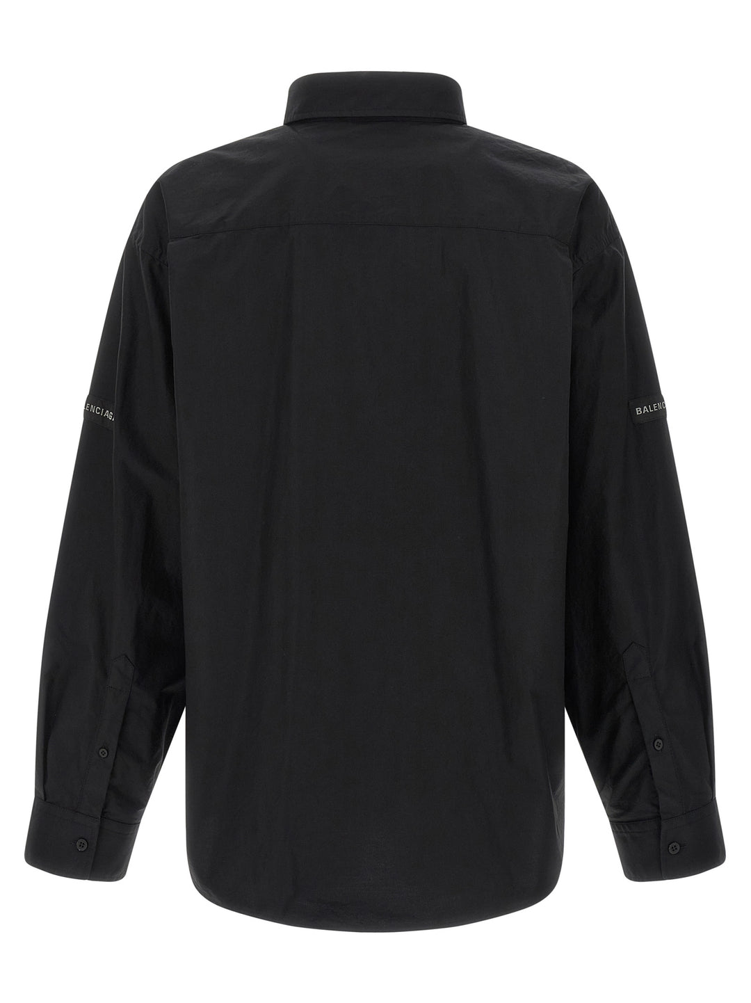 Balenciaga Logo Patch Shirt Shirt and Blouse - Black | 15f2221eefa82116bea279cdf918c724279c6b9e
