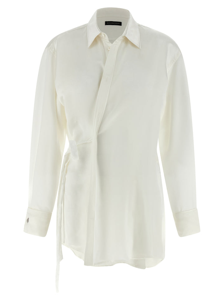 Balenciaga Wrap Shirt and Blouse - White | 0a93338e75b5518c8ae9e70e04d48b6fdb0345e8