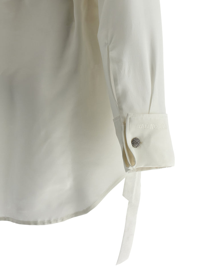 Balenciaga Wrap Shirt and Blouse - White | cfc854c7afca66c860164219db464667d84fee85