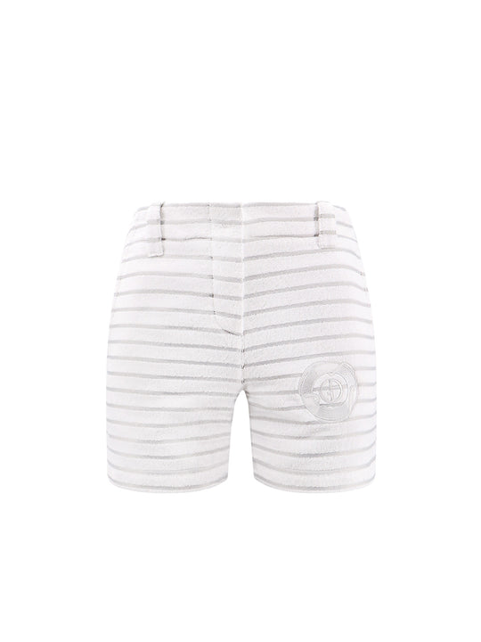 Terry Fabric Shorts With Frontal Embroidery