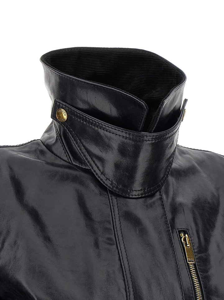 Mcqueen Leather Jacket Puffer Jackets - Black | ad7d91281d0b6600c015d60f7f3cf30c8056fd25