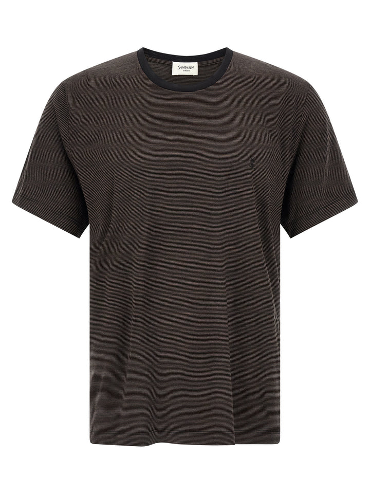 Saint Laurent Cassandre T-shirt - Brown | dc562a2f279adbbe9b0d7a8108170ca4f9267096