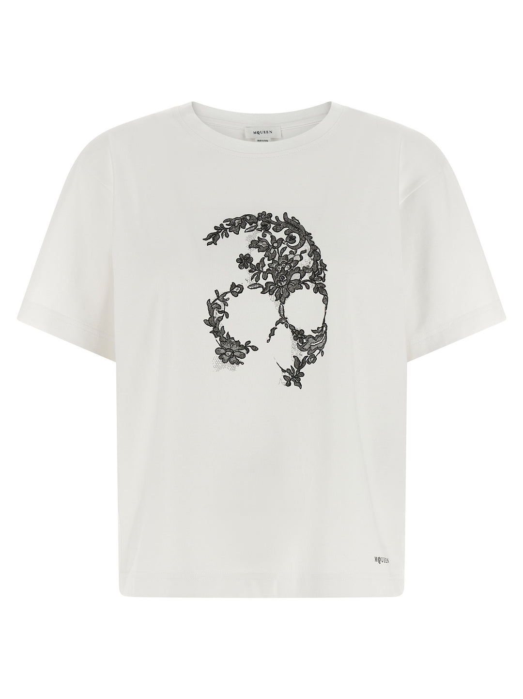 Mcqueen Skull T-shirt - White/Black | 88c5a0cae256bfe66875ccc6058a13bf2673264c