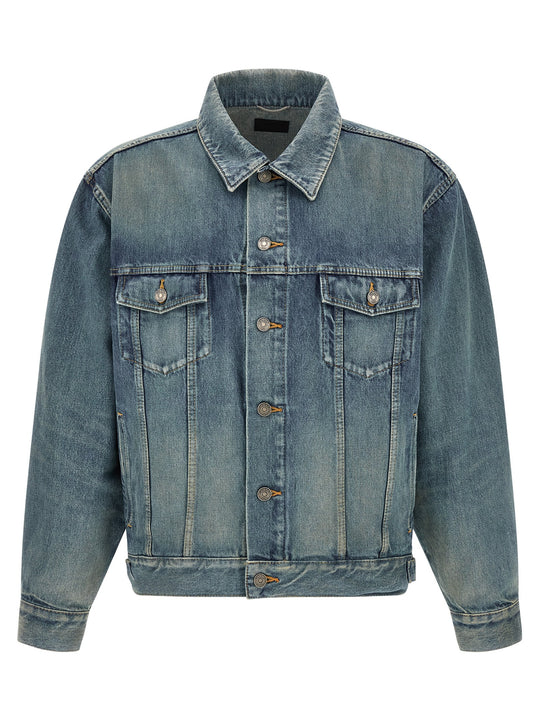 Trucker Puffer Jackets Blue