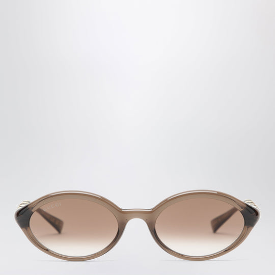 Brown Oval Sunglasses