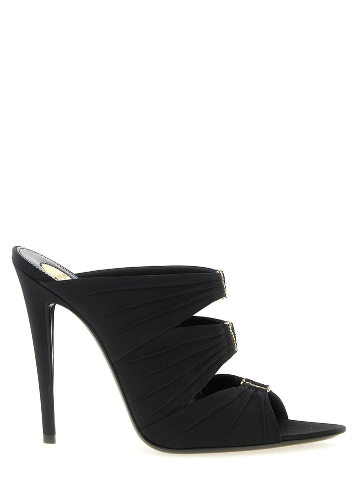 Saint Laurent Emilie Sandals - Black | 8316c7144931324ee3a2f974685f3b669ac522f6