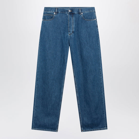 Medium Blue Wide-Leg Jeans