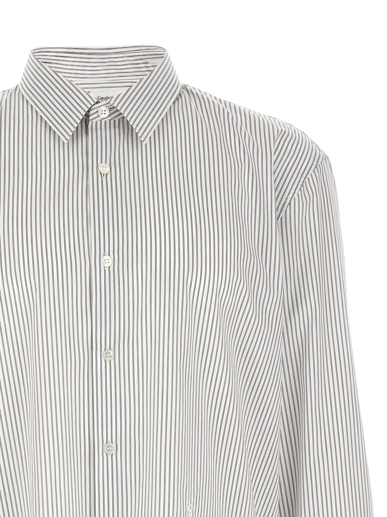 Saint Laurent Cassandre Shirt and Blouse - White/Black | 6ee01f79f9facdd9243e111ce6406e7ab07c78c3