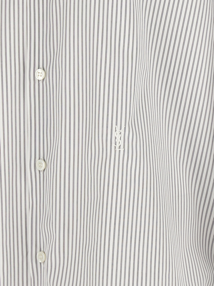 Saint Laurent Cassandre Shirt and Blouse - White/Black | 27f73ef881d2d3b8871d7959b6d15f14bb7e8a88
