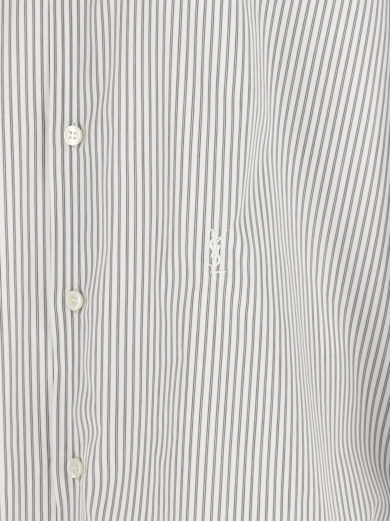 Saint Laurent Cassandre Shirt and Blouse - White/Black | 27f73ef881d2d3b8871d7959b6d15f14bb7e8a88