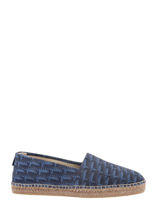 Suede Loafer With Intreccio Print