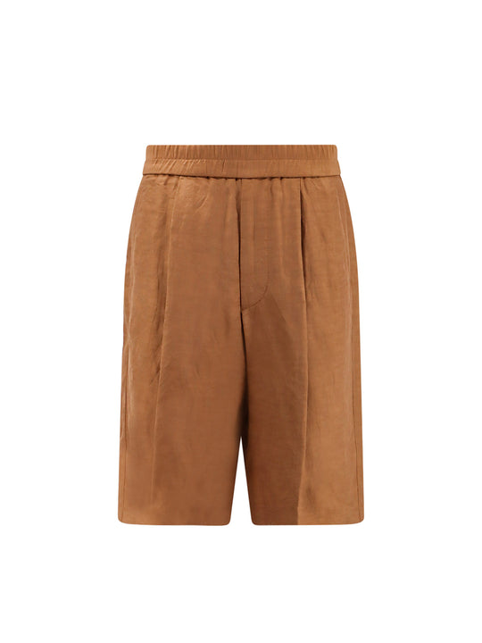 Viscose And Linen Bermuda Shorts