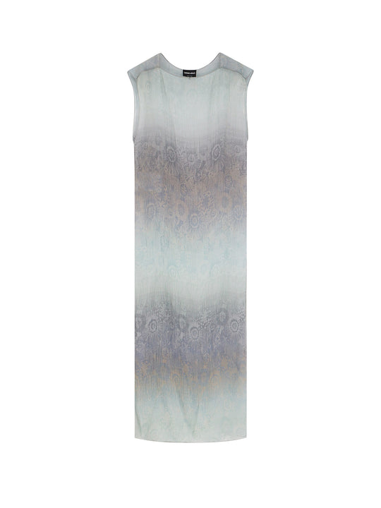 Silk Kaftano Dress With Floral Print