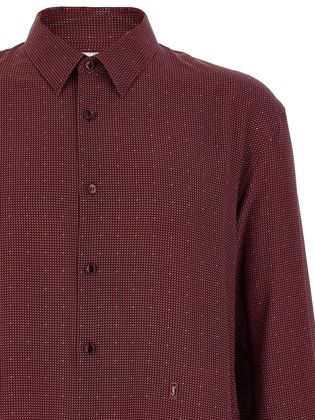 Saint Laurent Cassandre Shirt and Blouse - Bordeaux | fc3bd1bd45f8155fea4267e921b6253a939b96c7