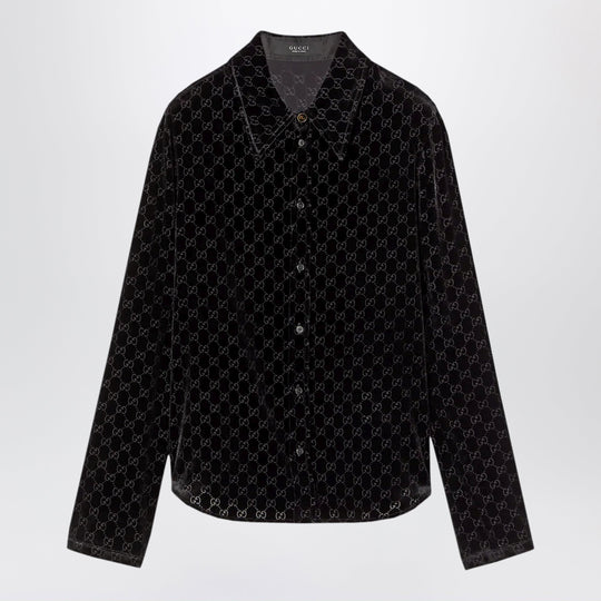Gg Stretch Dévoré Velvet Shirt