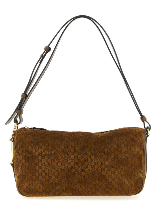 Gucci Half Horsebit Shoulder Bags Brown