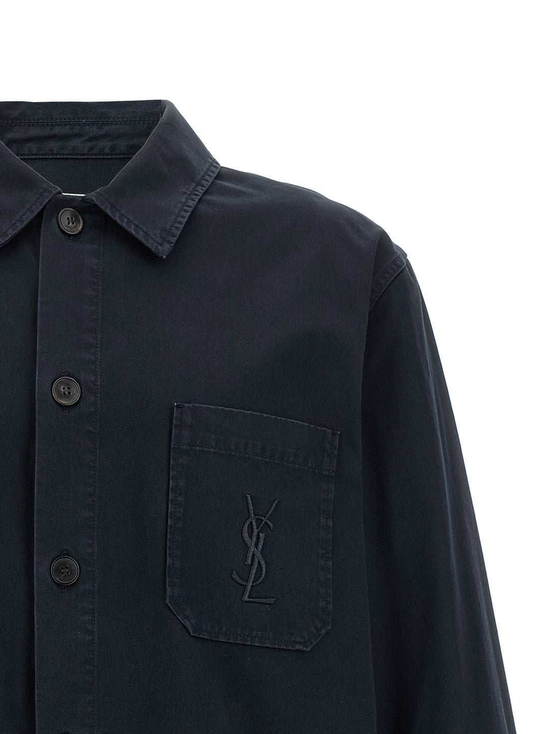 Saint Laurent Cassandre Shirt and Blouse - Blue | 6b27d2da1cae299f682b7f1e37af6b00b54a5379