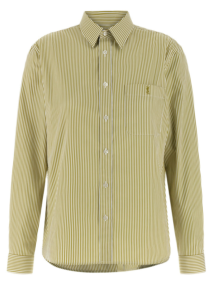 Saint Laurent Cassandre Shirt and Blouse - Green | 8039b2f52e3746d8aa532c399aeabe604fbd5568