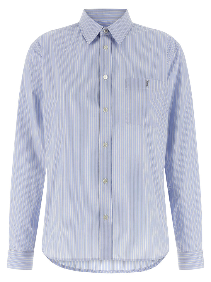 Saint Laurent Cassandre Shirt and Blouse - Light Blue | f23affb5ad2291da3b4fb5172c33c34244f5ce3b