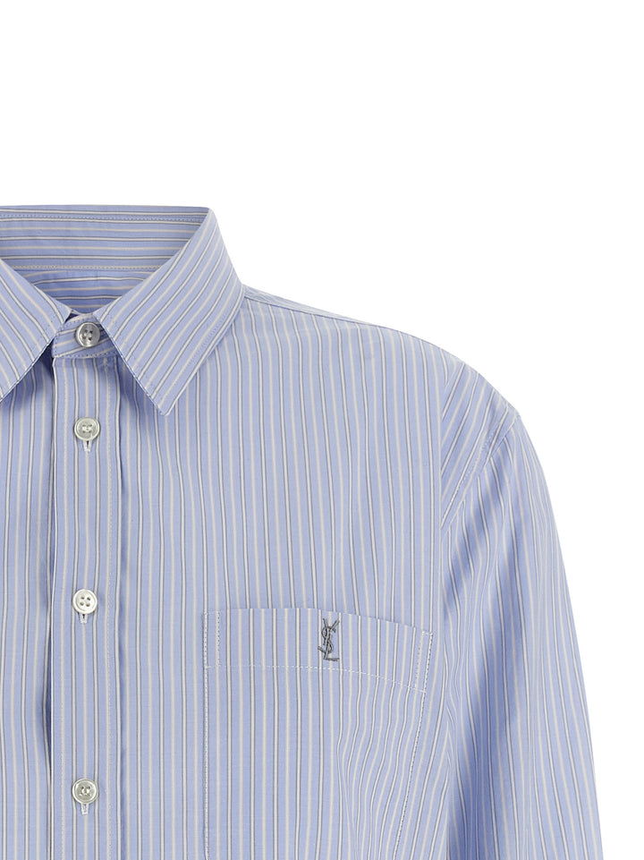 Saint Laurent Cassandre Shirt and Blouse - Light Blue | cae7c36481e27bd4b181175f2d870d4563a84792