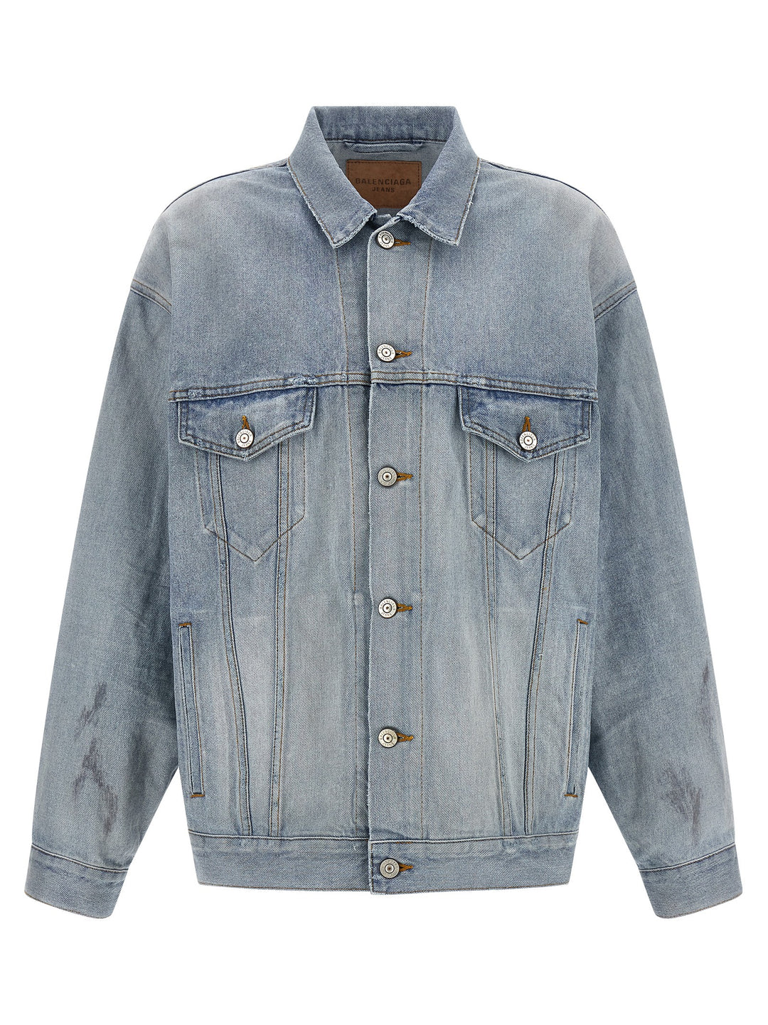 Balenciaga Masking Tape Puffer Jackets - Light Blue | 979b5477bfebd0d392c7bf0df4499152be6b780d