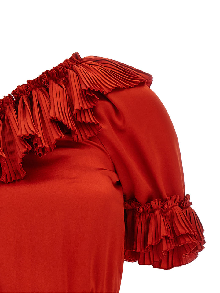 Saint Laurent Silk Dress Dresses - Red | 0ad8ecaf769658dca8727eb8c27178e5596949aa