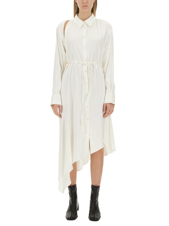 Satin Chemisier Dress