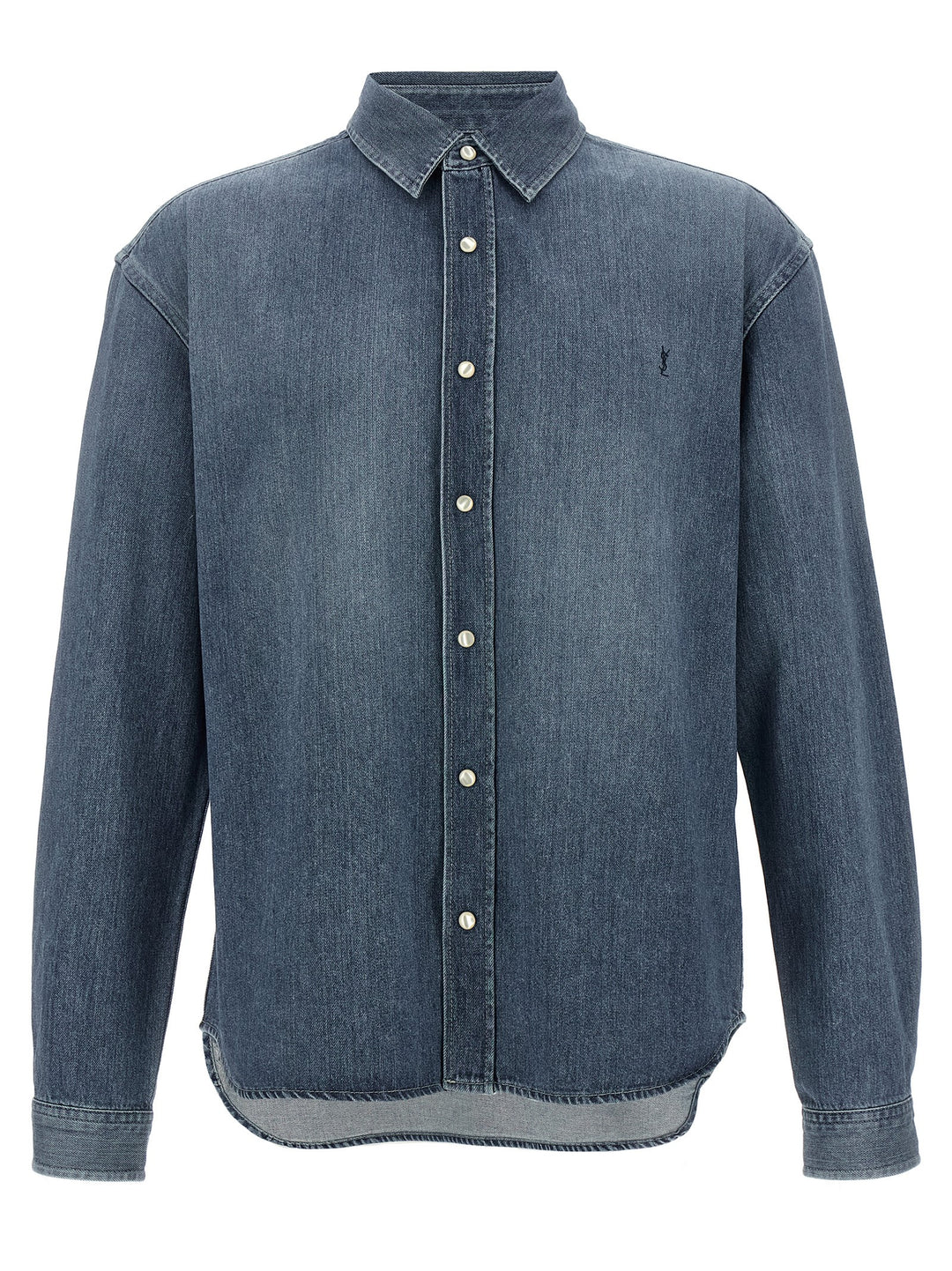 Saint Laurent Cassandre Shirt and Blouse - Blue | 38a93ec3da69f8631df52f765a9cf5370bd154c4